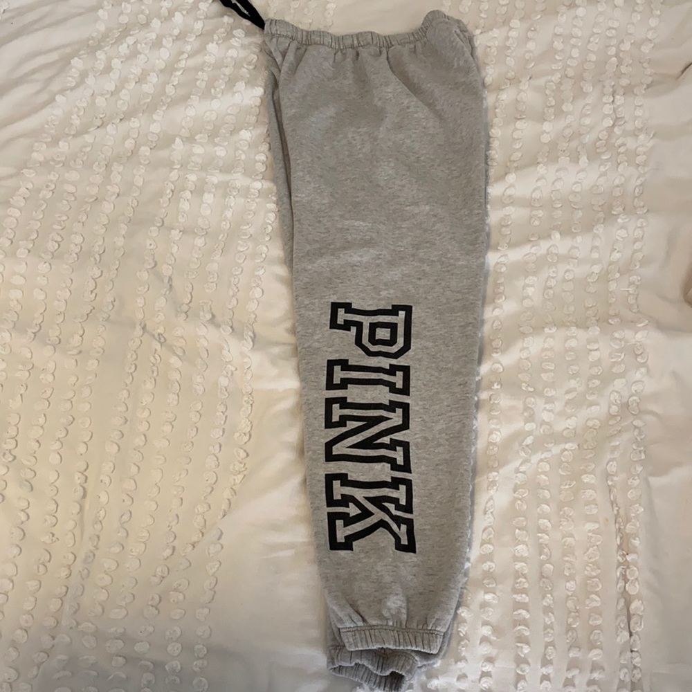 Grey PINK Sweatpants (S)